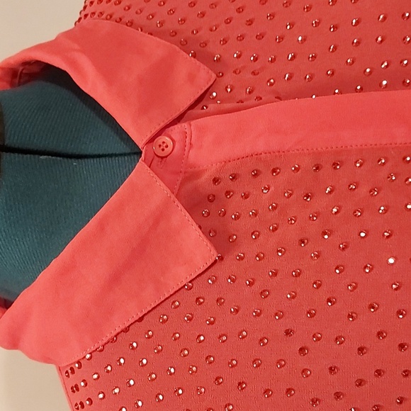 Fuchsia, see thru blouse - Picture 4 of 8